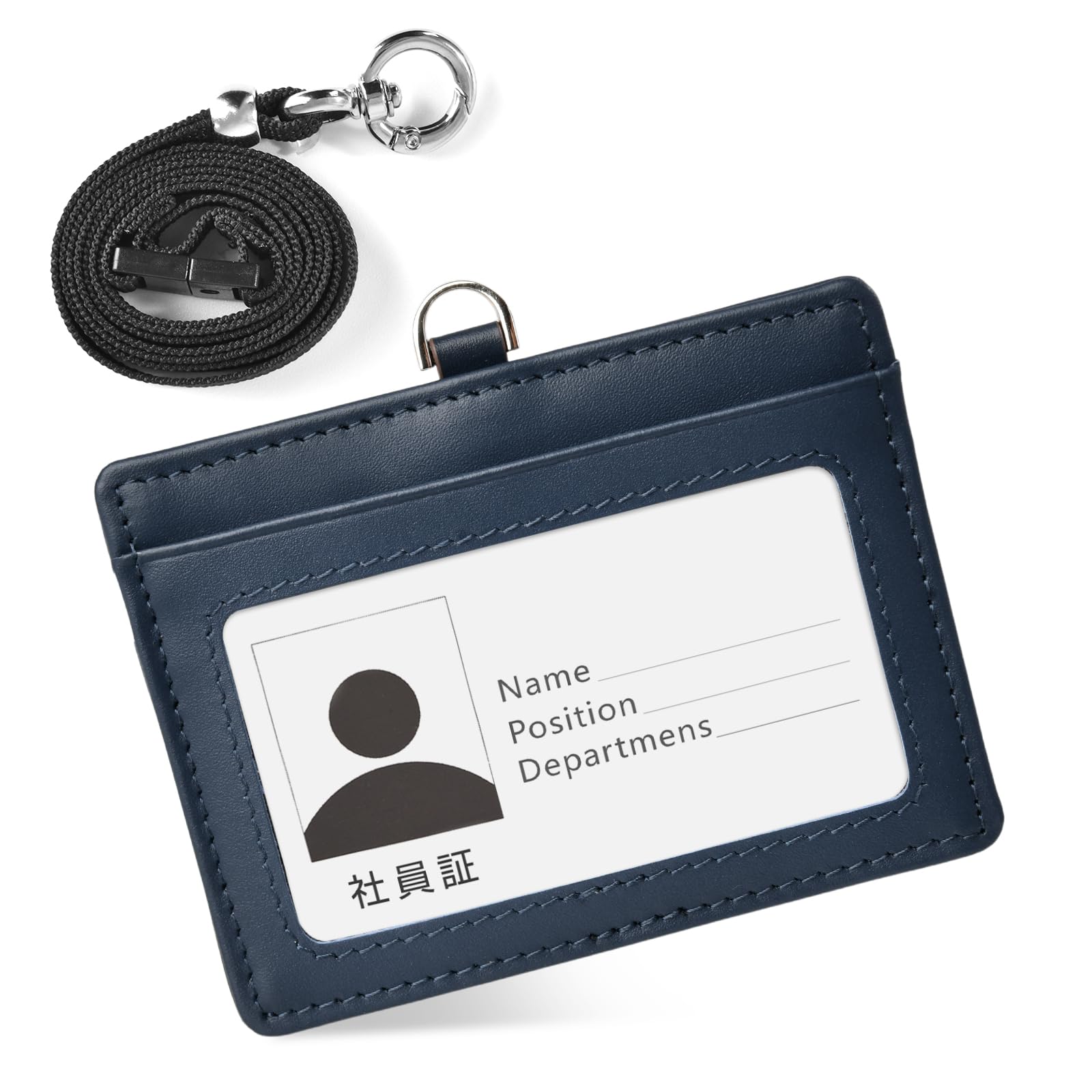 Amazon.co.jp: KABANTiFY IDカードホルダー 本革 社員証ケース ネック